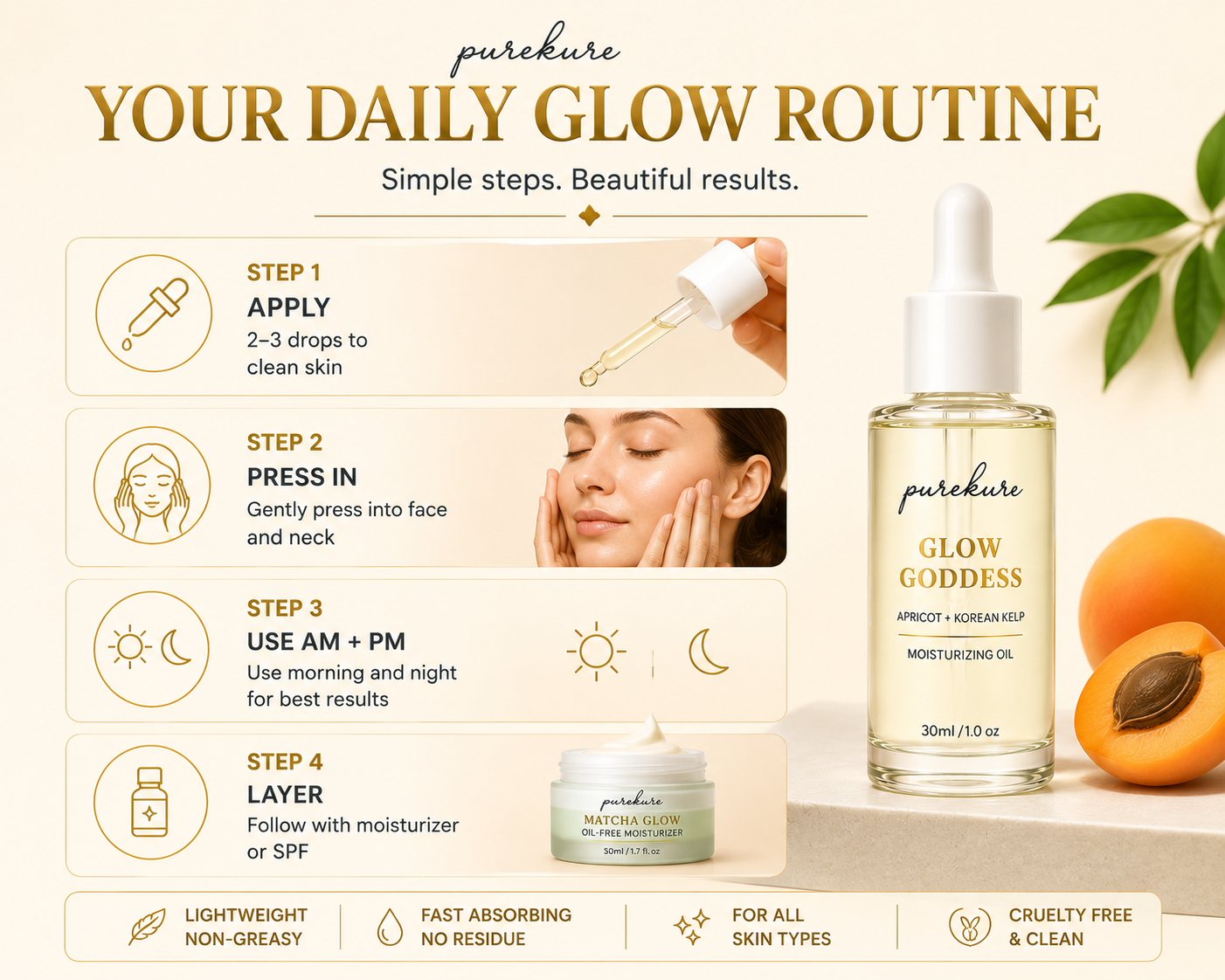Apricot + Korean Kelp Moisturizing Oil with Natural Ceramides (30ml)