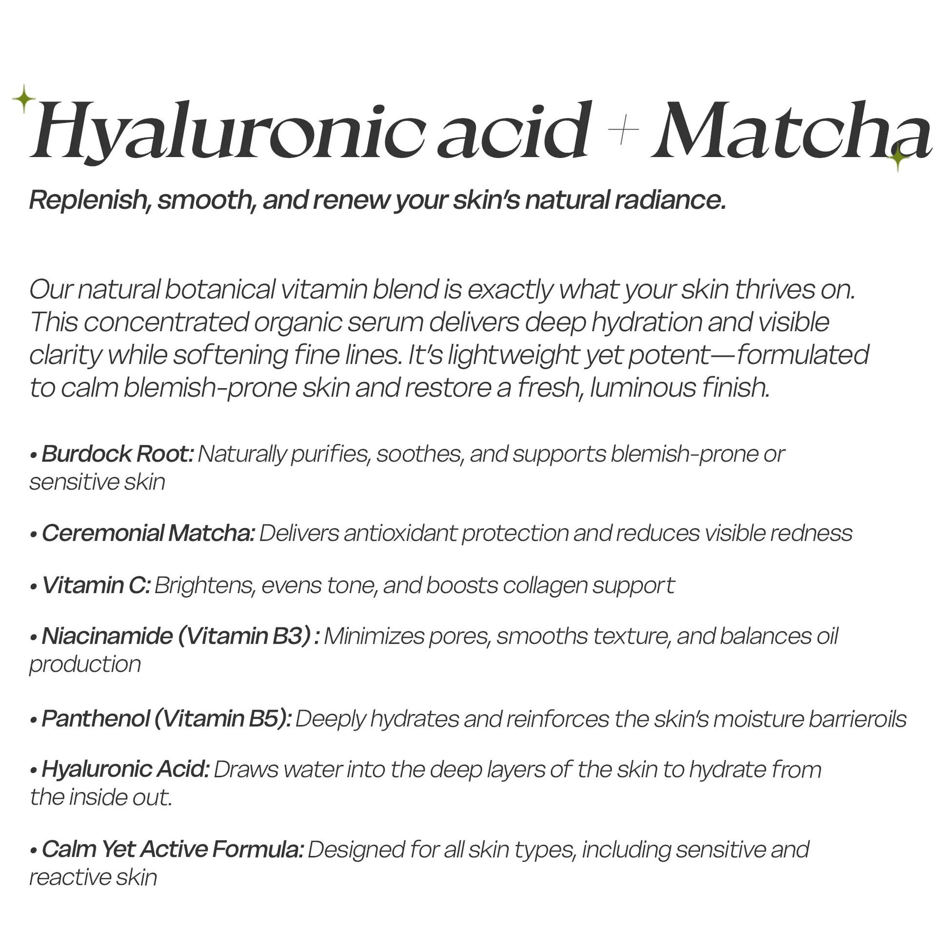 Matcha + Vitamin C Serum (30ml)